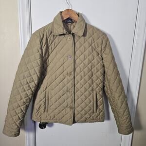 Ralph Lauren Womens Quilted Chore Jacket Size S Neutral Coat Outdoors Minimalist